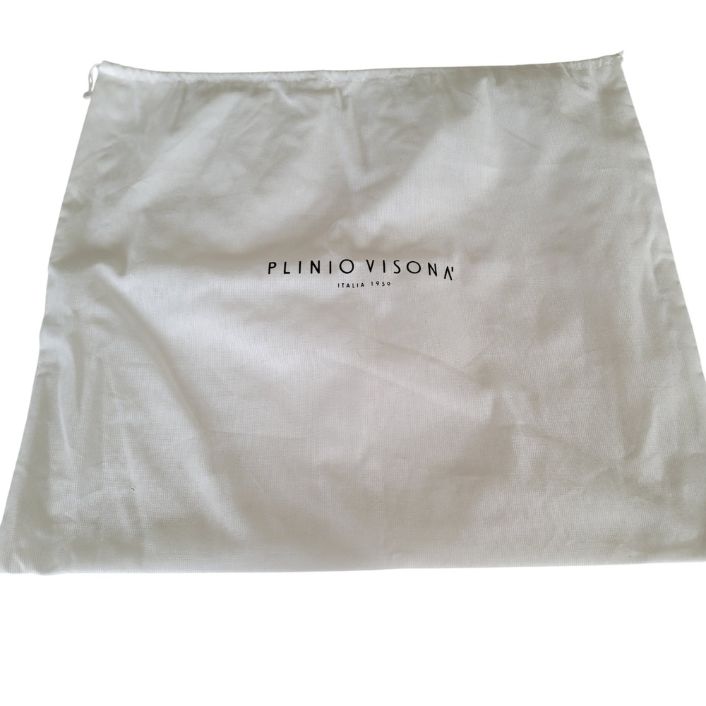 Plinio Visona Italia 1959 White Drawstring Dust Bag for Handbags Large